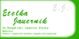 etelka jauernik business card